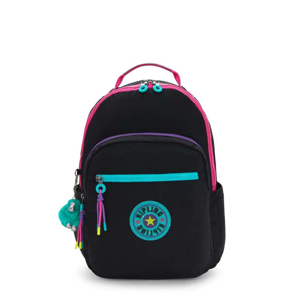 Kipling Seoul Laptop Backpack Black Multicolor